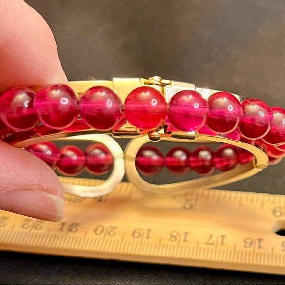 Beaded Hinged Bracelet VTG Handmade?Boho Hippie Hippy High Middle School Friends - Picture 11 of 12